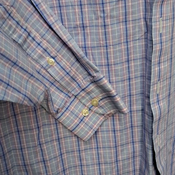 Nautica Blue and Stafford Purple Men's Button Down Dress Shirt Bundle - Picture 8 of 12